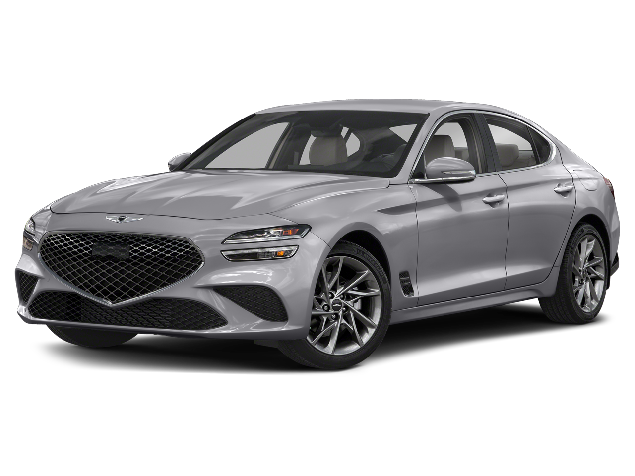 2023 Genesis G70 2.0T in Savile Silver — front three-quarter view